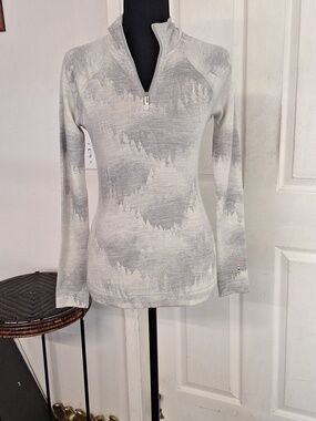 Smartwool long sleeved shirt with neck zip Women XS Wool